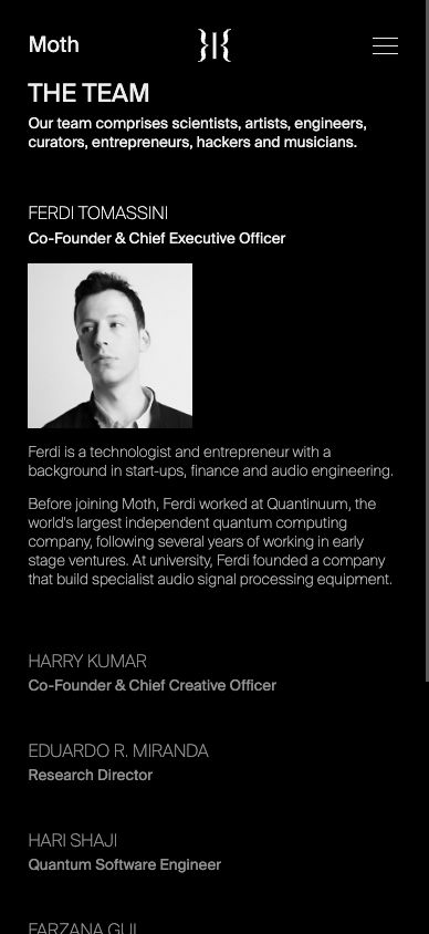 Moth mobile screenshot